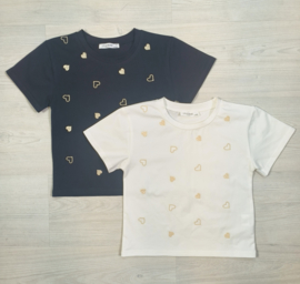 Gold hearts top