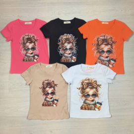 Little lady leopard top