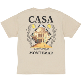 Casa tennis club Twinning tee - beige