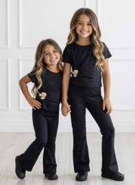 Golden Charm Flared Set - zwart