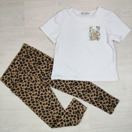 Leopard legging - camel