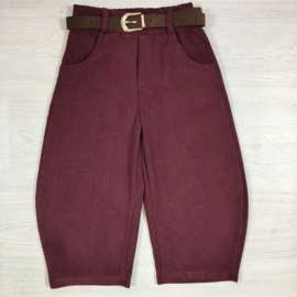 City Cord Balloon Pants - bordeaux