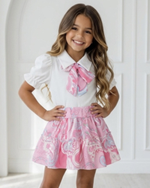 Bow Paisley Set - roze
