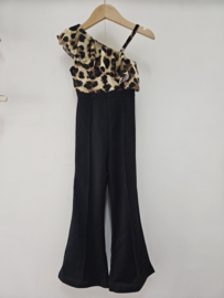 Flared & leopard jumpsuit