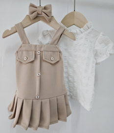 Lovely dress & tee - beige