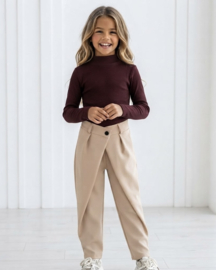 Beige twist pants