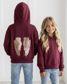 Angel wings hoodie - bordeaux