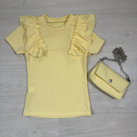 Ruffle Dream Shortsleeves - geel