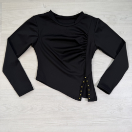 Sienna Ruched Top - zwart