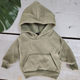 Green hooded sweater