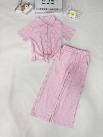 Summer knot girls set - roze