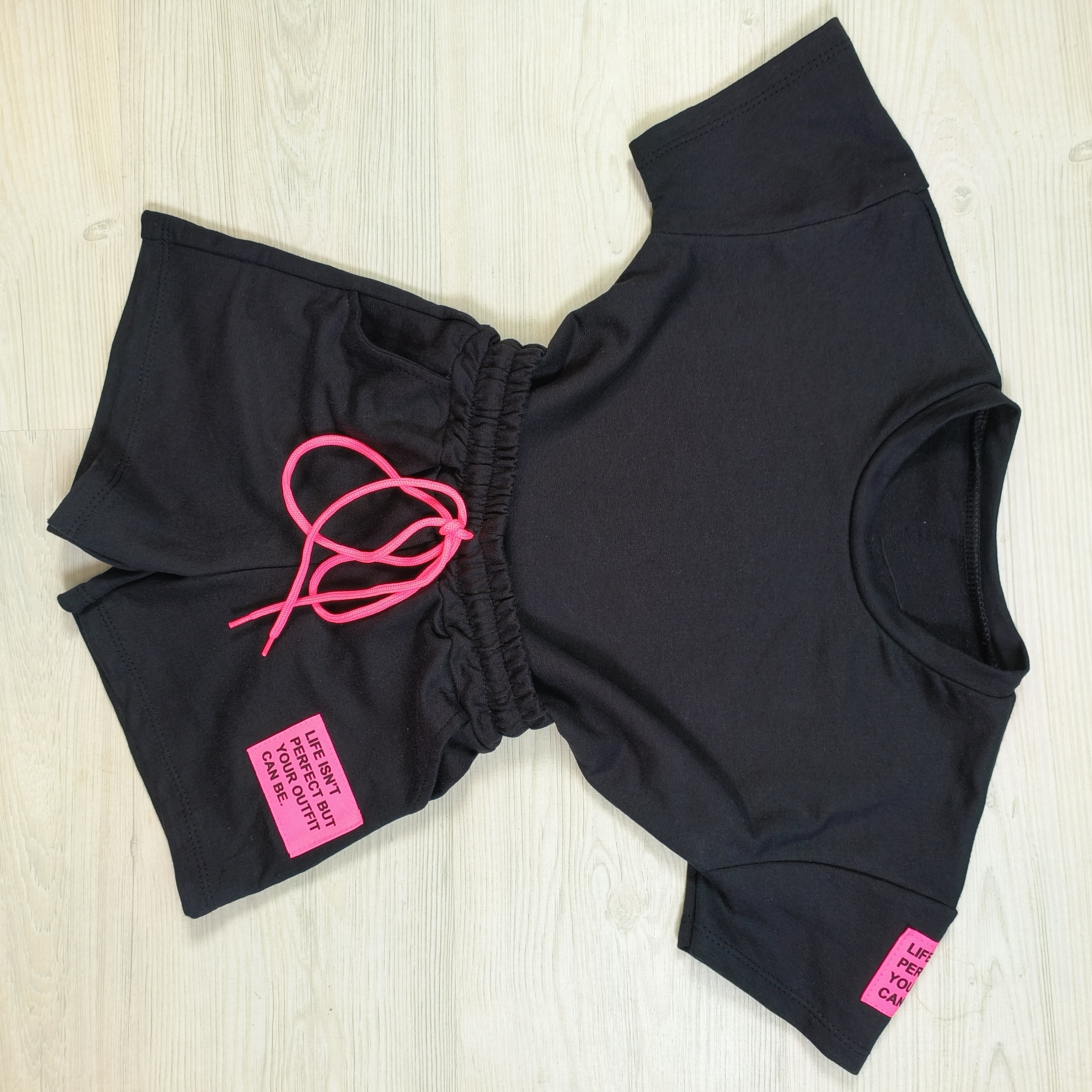 Comfy uni outfit set - zwart/pink