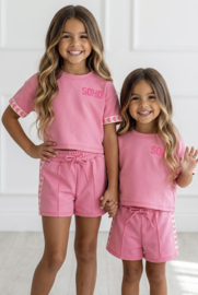 Soho heart summer set - donkerroze