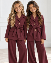 Boss Babe Blazer Set - bordeaux