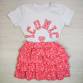 ICONIC Leopard Ruffle Set - fuchsia