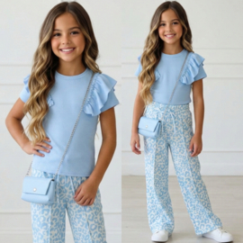 Ruffle Dream Shortsleeves - lichtblauw