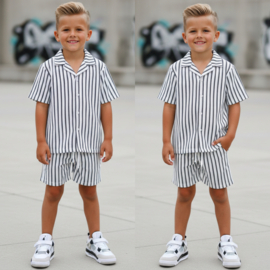 Coolest stripes twinning set - wit