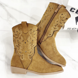 Girly cowboy boots - camel