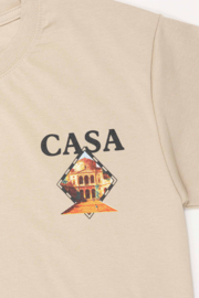 Casa tennis club Twinning tee - beige