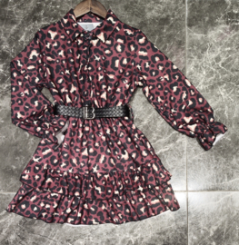 Roaring Ruffles dress -bordeaux (verzenddatum 9 okt)