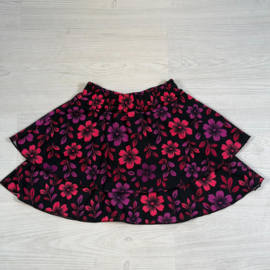Velvet garden skirt - zwart/roze