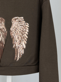 Angel wings hoodie - bruin
