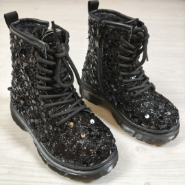 Glitter Glam Boots - zwart