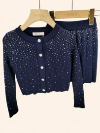 Your Diamond Chic Skirt Set - navy