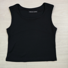 Essential rib tank top - zwart of wit