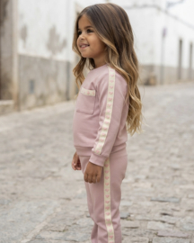 Tiny Hearts wide leg Set - roze (verzenddatum 9 okt)