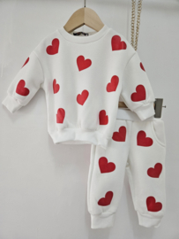 Hartjes Joggingpak Meisjes - rood