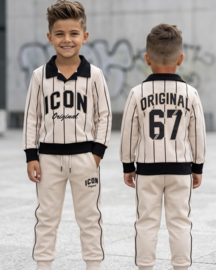 Icon varsity tracksuit - beige