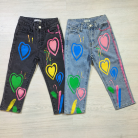 Painted love jeans