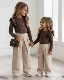 Classy Wrap Wide Leg Pants - beige (verzenddatum 29 sep)