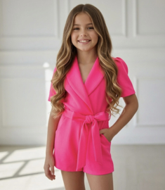 Pretty Wrap Summer Playsuit - roze