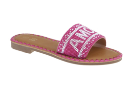Lovely slippers - fuchsia