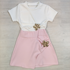 Flower Detail Dress - roze