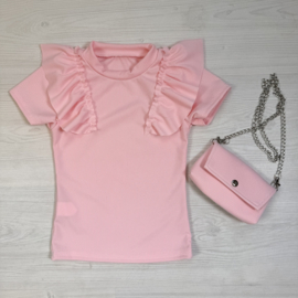 Ruffle Dream Shortsleeves - lichtroze