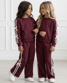 Burgundy Bow Tracksuit