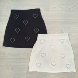 All over hearts skirt