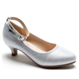 Glitter girl heels - silver