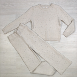 Shine All Day Knitted Set - beige