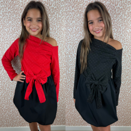 Off shoulder balloon dress