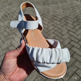 Something pleated sandal - White