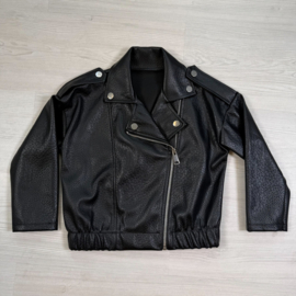 Tough girl biker jacket - zwart