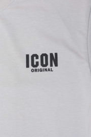 Icon bear backprint tee - grijs (verzenddatum 24 apr)