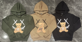 Graphic bear hoody