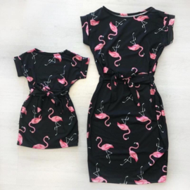 Black flamingo dress - Mommy & me