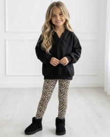 Essential V-Neck Hoodie - zwart