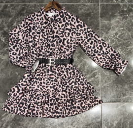 Roaring Ruffles dress -roze
